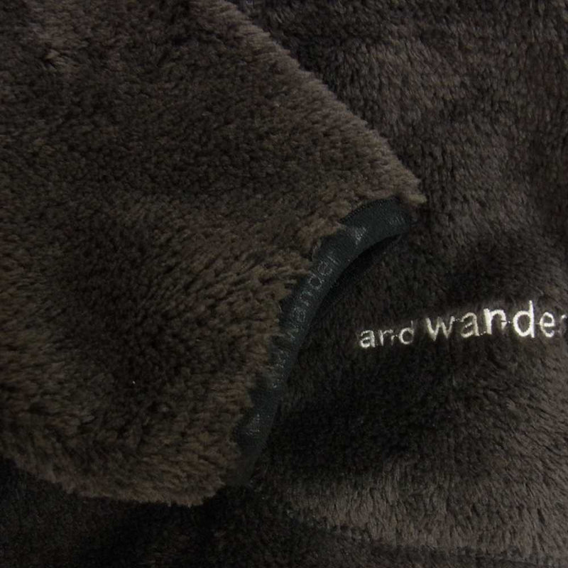 and wander アンドワンダー AW93-JT093 high loft fleece pullover ハイロフト フリース プルオーバー ブラウン系 3【極上美品】【中古】
