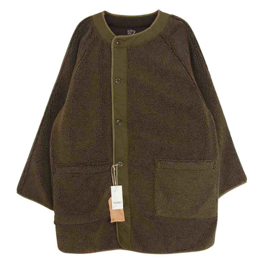 orSlow オアスロウ 20AW 03-6030-53 FLEECE LINER COAT フリース ライナー ノーカラー コート  ブラウン系 1【中古】