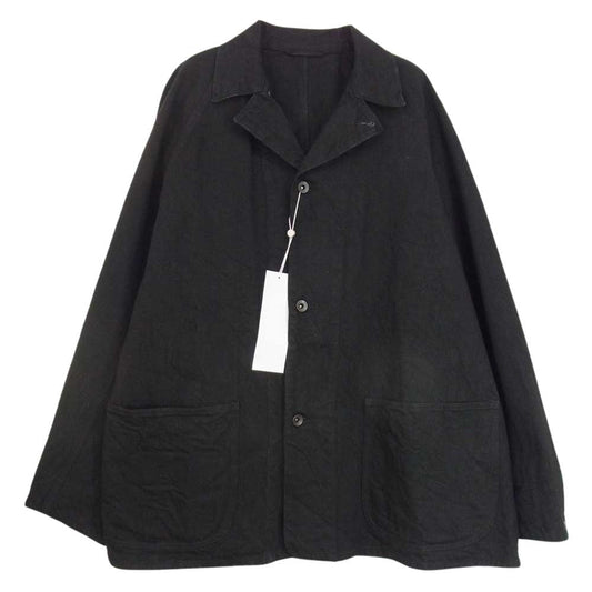 COMOLI コモリ 22SS V01-01002 デニム ワークジャケット カバーオール ブラック系 2【新古品】【未使用】【中古】