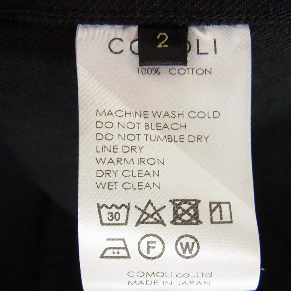 COMOLI コモリ 22SS V01-01002 デニム ワークジャケット カバーオール ブラック系 2【新古品】【未使用】【中古】
