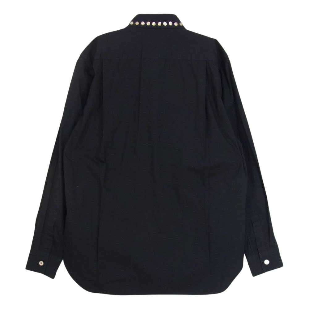 COMME des GARCONS コムデギャルソン HOMME PLUS EVER GREEN オムプリュス エバーグリーン AD2008 PS-3216 スタッズ 長袖シャツ  ネイビー系 SS【中古】