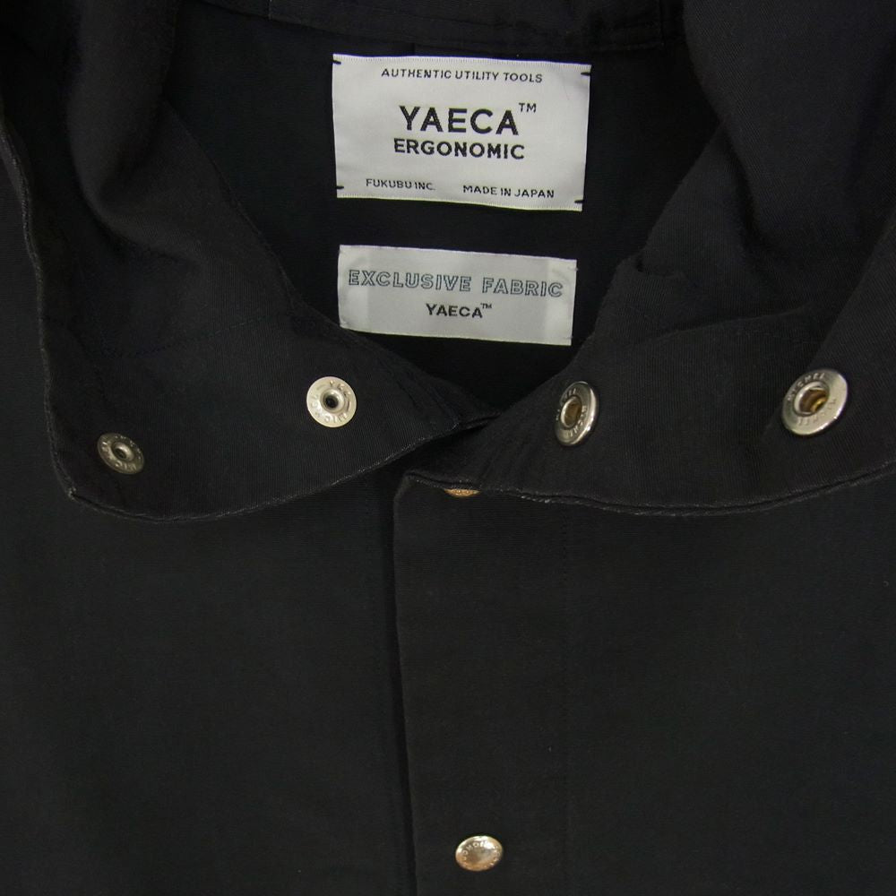 YAECA ヤエカ 13453 ERGONOMIC 60/40 CLOTH HOOD SHIRTS クロス フード シャツ 64クロス パーカー  ダークネイビー系 S【中古】