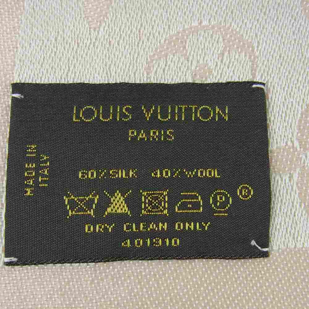 LOUIS VUITTON ルイ・ヴィトン M74441 シルク ナテュレル モノグラム 大判 ストール ショール ピンク系【中古】