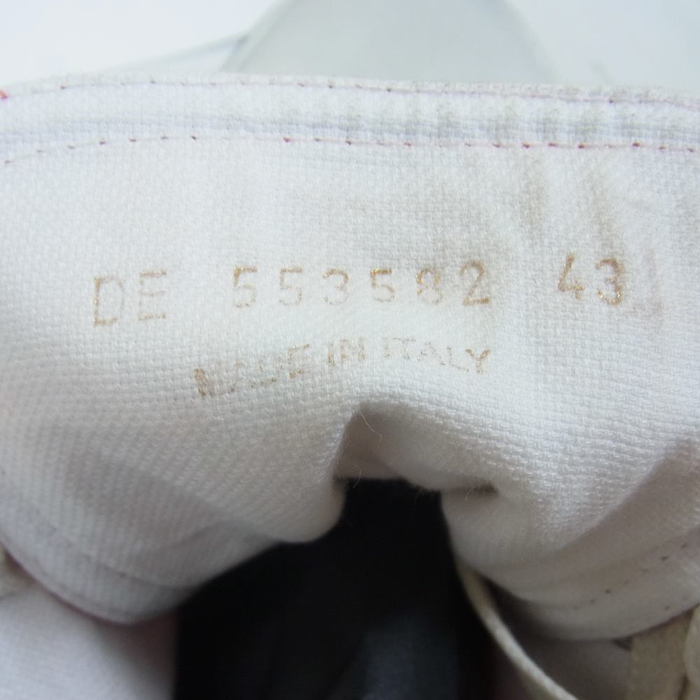 SAINT LAURENT サンローラン 553582 BEDFORD MID TOP BANDANA バンダナ キャンバス スニーカー レッド系 43【中古】