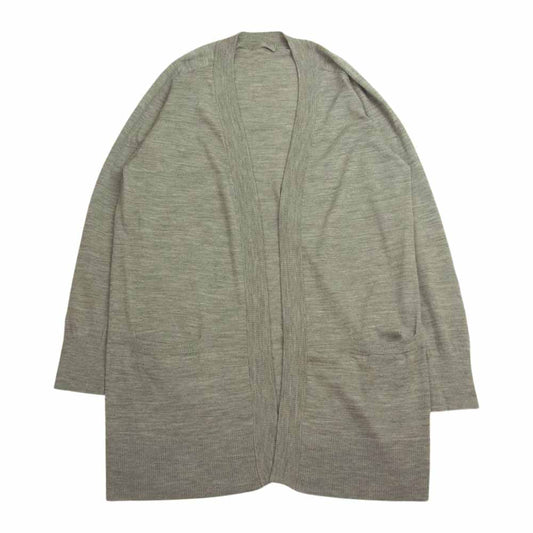theory セオリー LUXE リュクス 03-5303756 ウール ボタン レス カーディガン グレー系 40【中古】