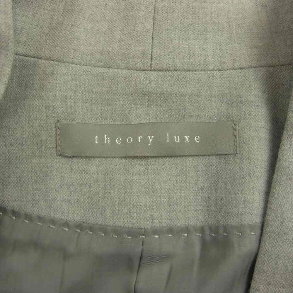 theory セオリー LUXE リュクス 03-7304150 Executive Donna ノーカラー ジャケット グレー系 42【中古】