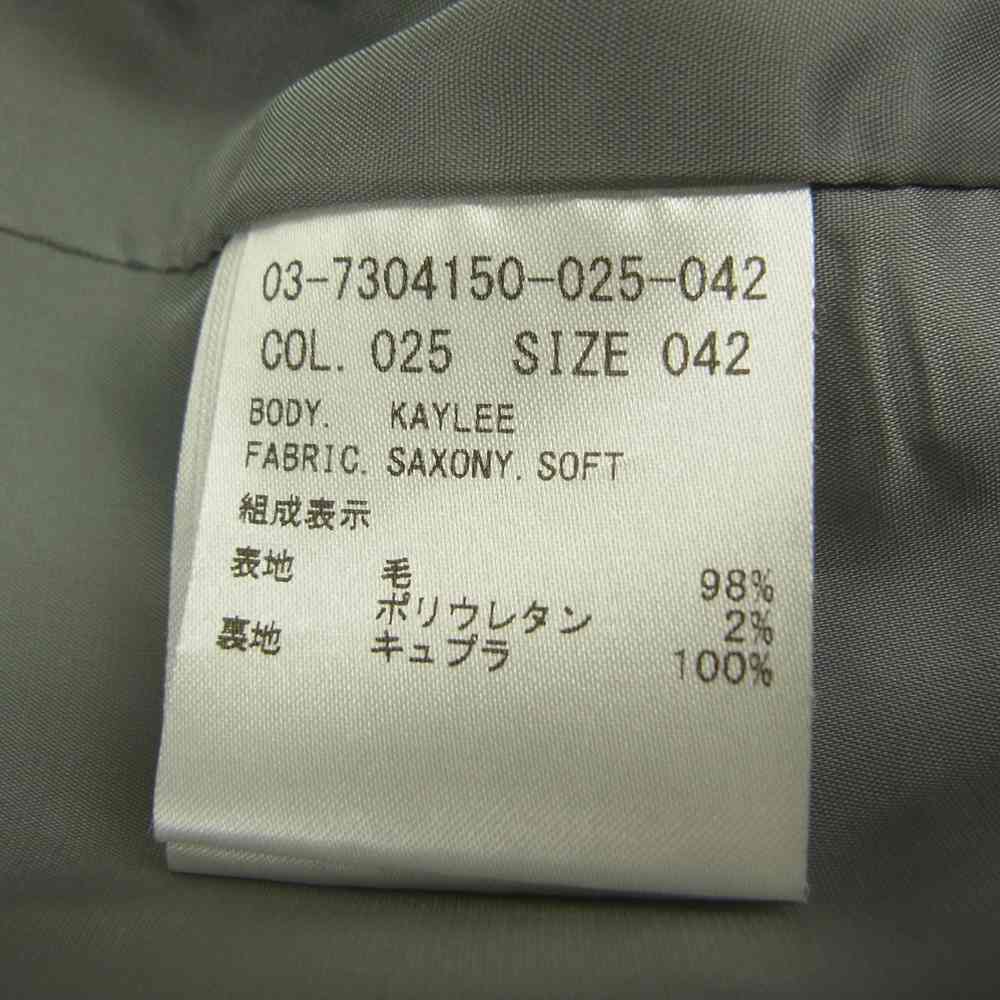 theory セオリー LUXE リュクス 03-7304150 Executive Donna ノーカラー ジャケット グレー系 42【中古】
