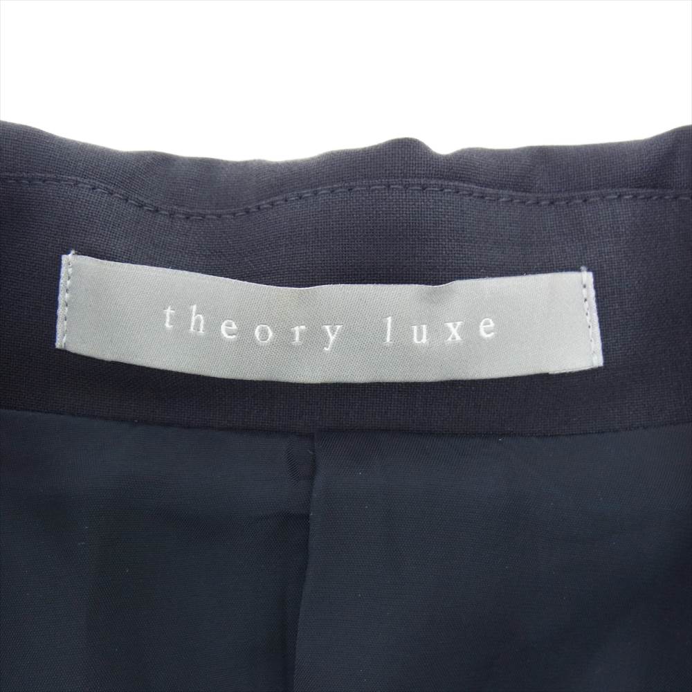 theory セオリー LUXE リュクス Executive Bergman3 Moira 背抜き 1B テーラードジャケット セミフレアパンツ セットアップ ダークネイビー系 44【中古】
