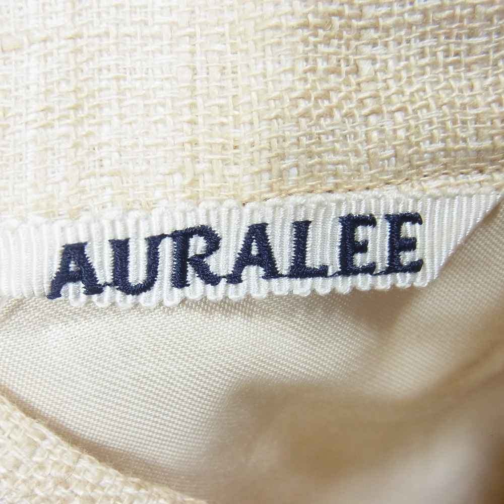 AURALEE オーラリー A20SS04WL LINEN DOUBLE FACE HALF SLEEVED SHIRTS リネン シャツ 半袖 ベージュ系【美品】【中古】