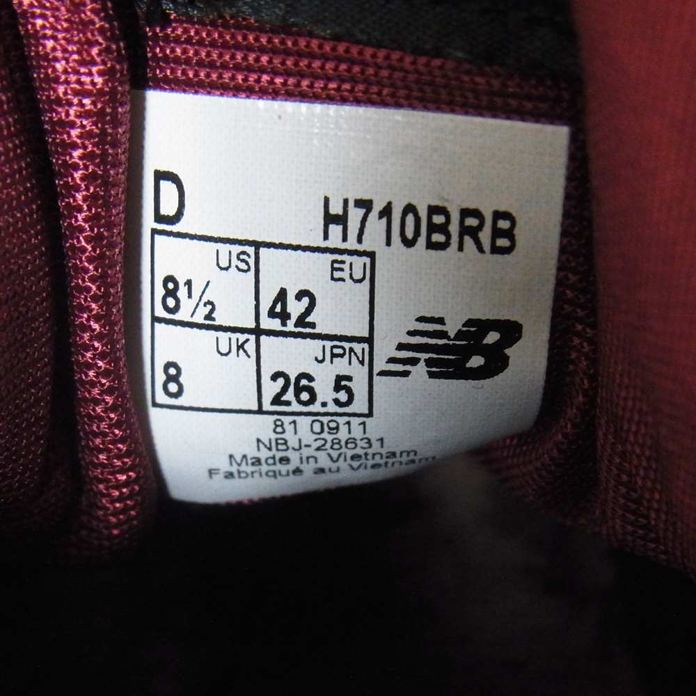 NEW BALANCE ニューバランス H710BRB H710BRB レザー ナイロン トレッキング ミッド スニーカー ブラウン系 26.5cm【新古品】【未使用】【中古】