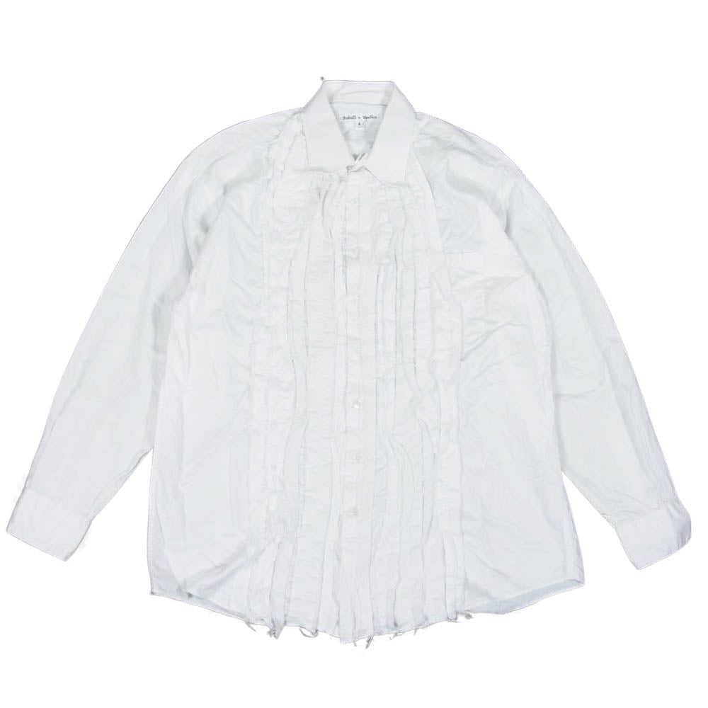 リビルドバイニードルズ RIBBON SHIRT 解体再構築 リメイク リボン シャツ ホワイト系 S【中古】