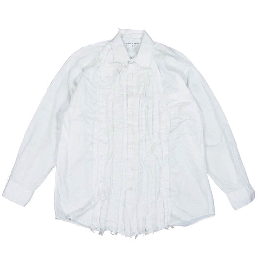 リビルドバイニードルズ RIBBON SHIRT 解体再構築 リメイク リボン シャツ ホワイト系 S【中古】
