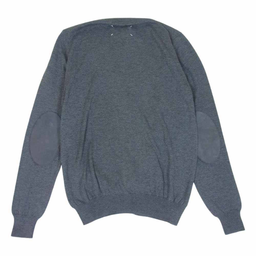 MARTIN MARGIELA マルタンマルジェラ 20AW S50HA0961 14ライン 国内正規品 4ステッチ スエードエルボーパッチ コットン カーディガン グレー系 M【中古】