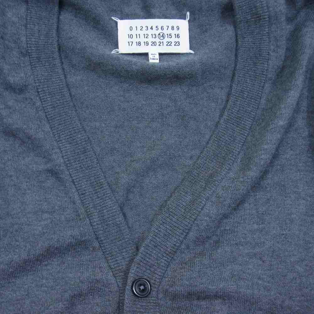 MARTIN MARGIELA マルタンマルジェラ 20AW S50HA0961 14ライン 国内正規品 4ステッチ スエードエルボーパッチ コットン カーディガン グレー系 M【中古】