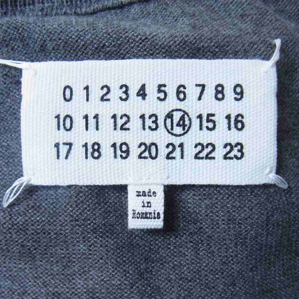 MARTIN MARGIELA マルタンマルジェラ 20AW S50HA0961 14ライン 国内正規品 4ステッチ スエードエルボーパッチ コットン カーディガン グレー系 M【中古】