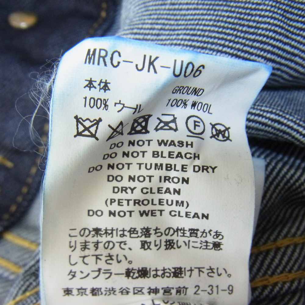 ファセッタズム MRC-JK-U06 WOOL DENIM JACKET ウール デニム ジャケット インディゴブルー系 1【美品】【中古】
