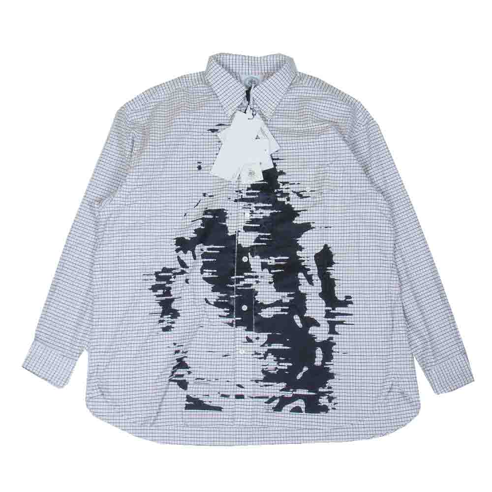TAKAHIRO MIYASHITA The SoloIst. タカヒロミヤシタザソロイスト sjs.0002SS22 J.PRESS ジェイプレス OVERSIZED BD SHIRTS オーバーサイズ チェック ボタンダウン シャツ 白赤黒系 M【新古品】【未使用】【中古】