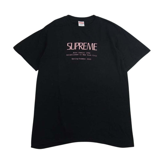Supreme シュプリーム 20SS Anno Domini Tee アンノ ドミニ 半袖 Tシャツ ブラック系 S【中古】