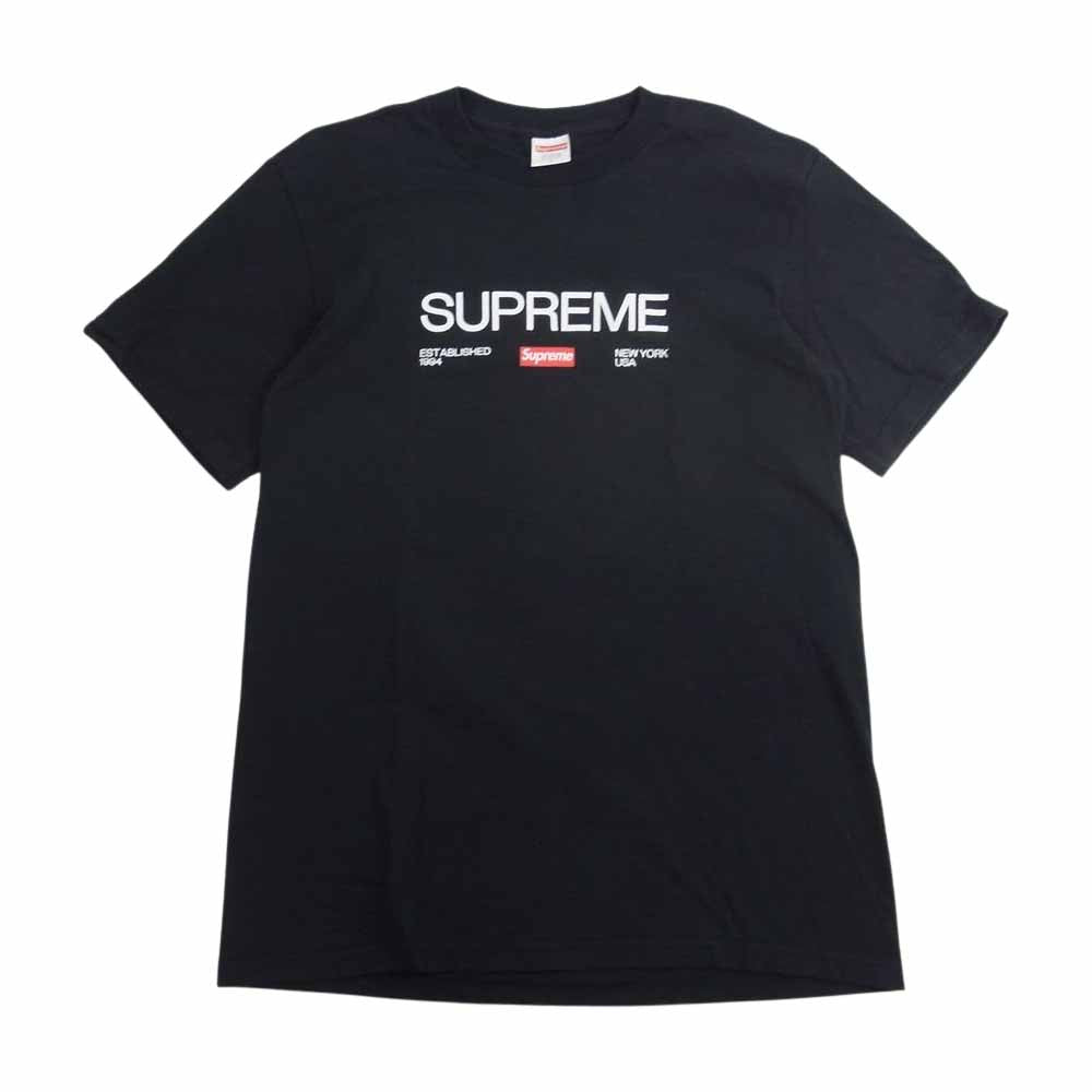 Supreme シュプリーム 21AW Est.1994 Tee プリント 半袖 Tシャツ ブラック系 S【中古】