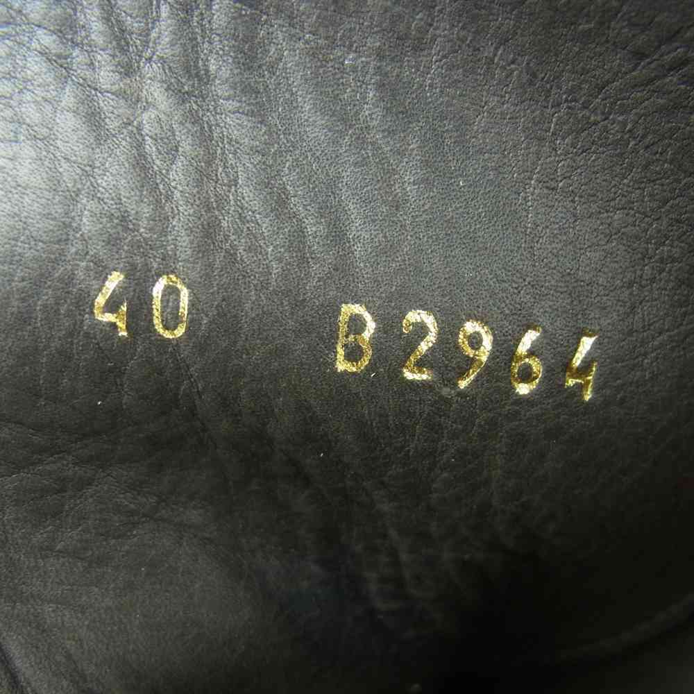 BUTTERO ブッテロ B2964 USGBI10 サイドジップ レースアップ レザー ブーツ グレイッシュカーキ系 40【極上美品】【中古】