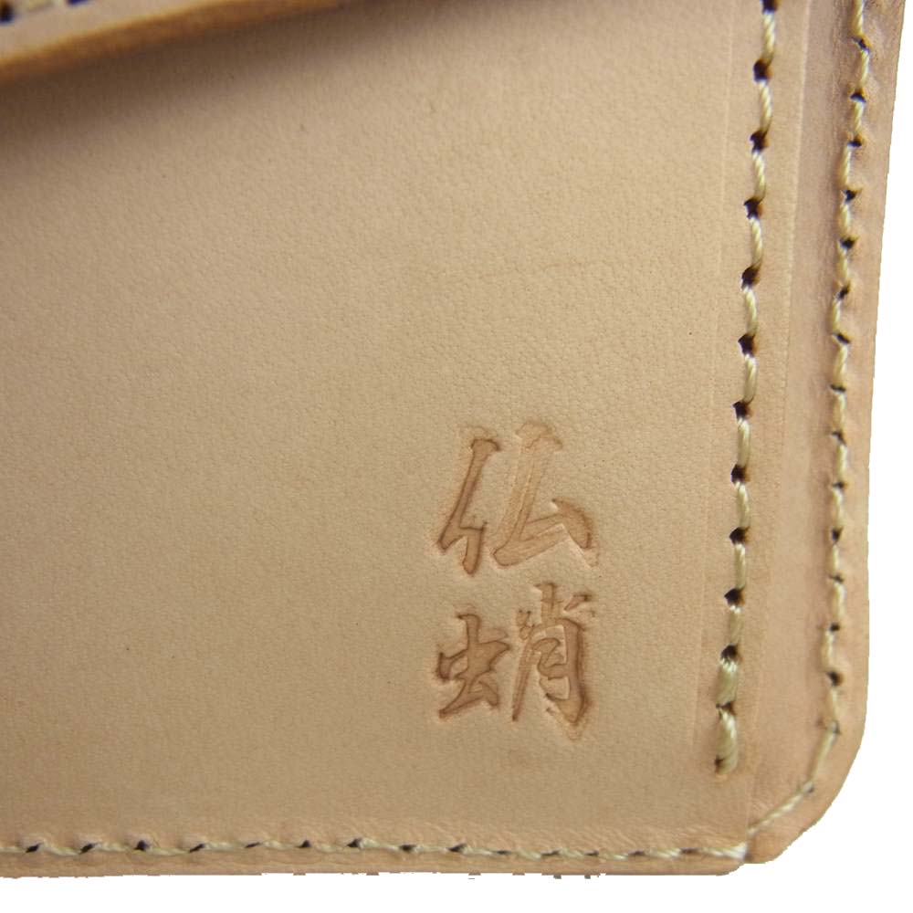 KAWATAKO カワタコ 革蛸 KTSWTO-015 革蛸謹製 スクエアーショートウォレット TYPE-O 仏蛸 二つ折り 財布 ベージュ系【中古】