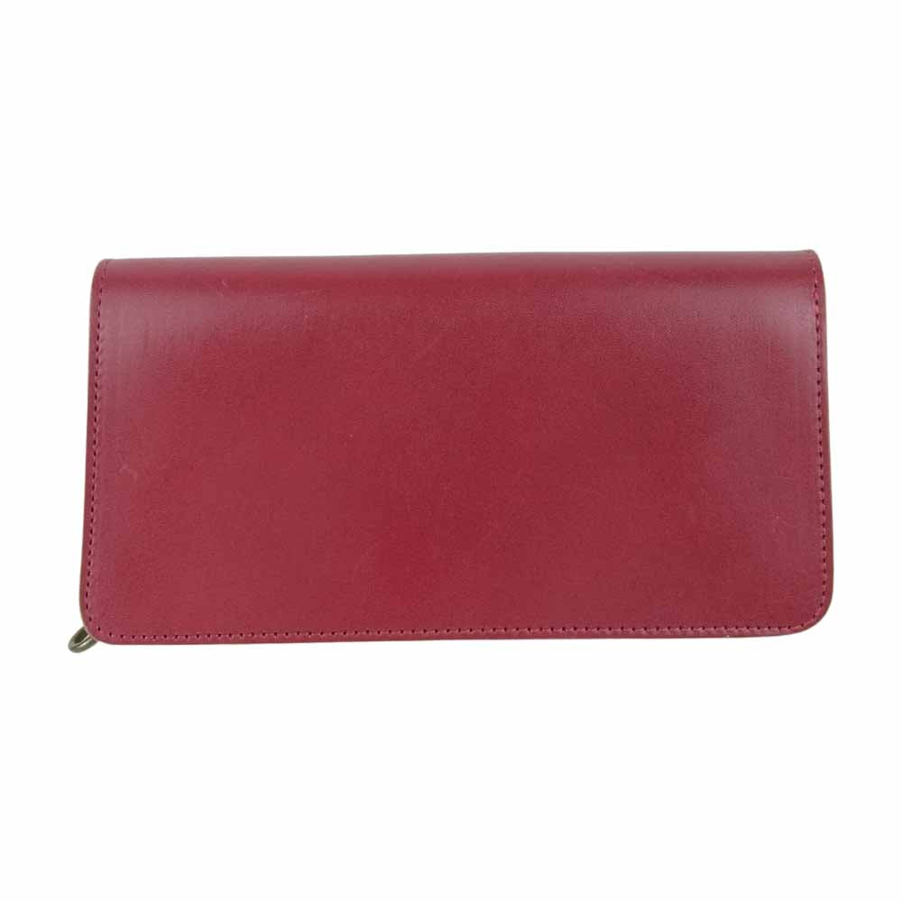 KAWATAKO カワタコ 革蛸 革蛸謹製 台形 ロングウォレット 長財布 真蛸 日本製 レッド系【中古】