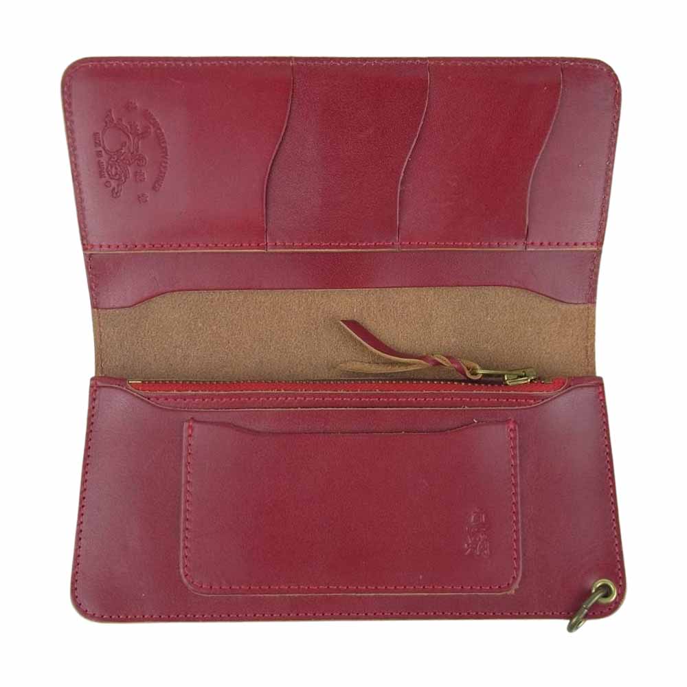 KAWATAKO カワタコ 革蛸 革蛸謹製 台形 ロングウォレット 長財布 真蛸 日本製 レッド系【中古】