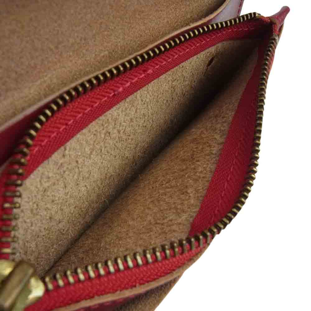 KAWATAKO カワタコ 革蛸 革蛸謹製 台形 ロングウォレット 長財布 真蛸 日本製 レッド系【中古】