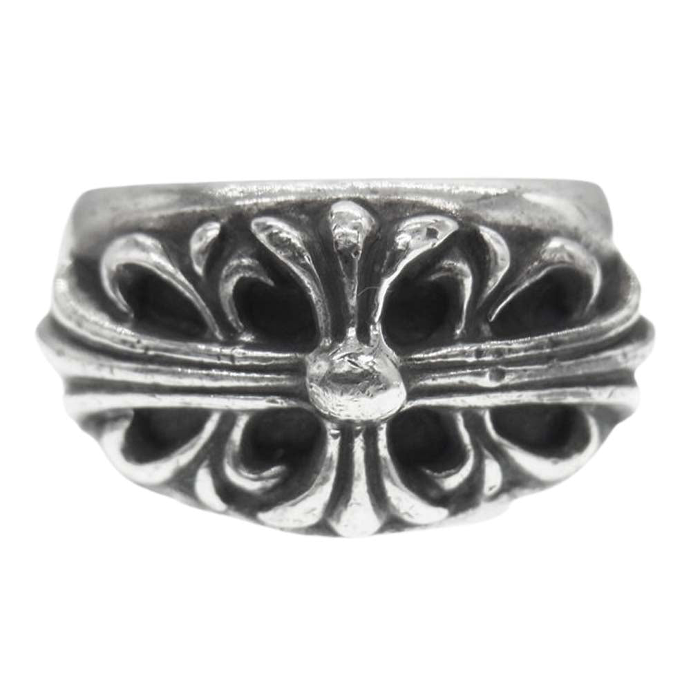 CHROME HEARTS クロムハーツ（原本無） FLRL CRS フローラル クロス リング シルバー系 18号【中古】