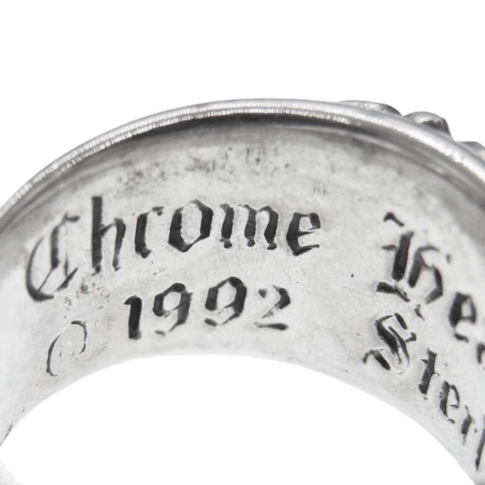 CHROME HEARTS クロムハーツ（原本無） FLRL CRS フローラル クロス リング シルバー系 18号【中古】