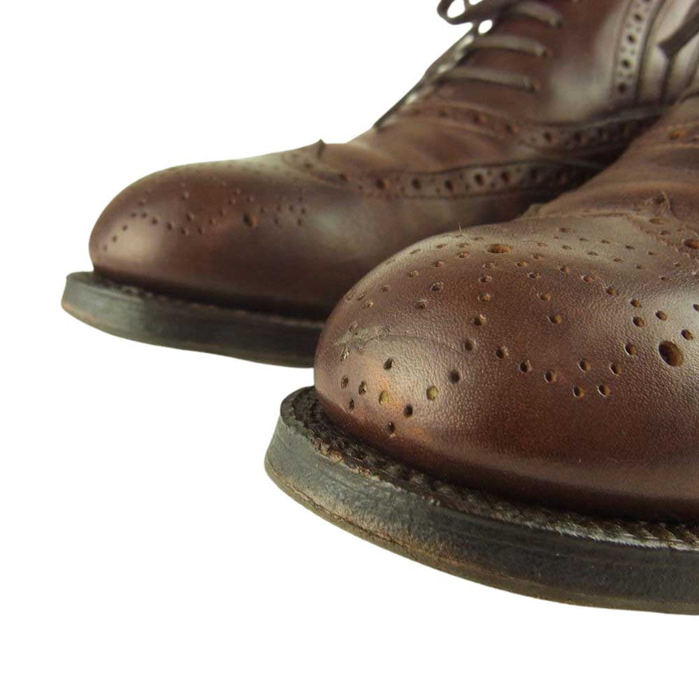 サンタリ ウイングチップ プレーントゥ 内羽根 レイジーマン ビジネスシューズ ブラウン系【中古】