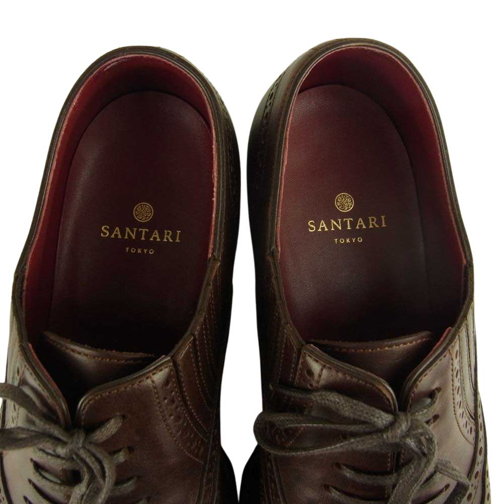 サンタリ ウイングチップ プレーントゥ 内羽根 レイジーマン ビジネスシューズ ブラウン系【中古】