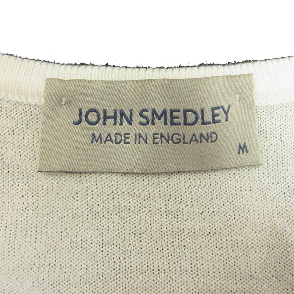 JOHN SMEDLEY ジョンスメドレー コットン クールネック ニット Tシャツ ホワイト系 M【中古】
