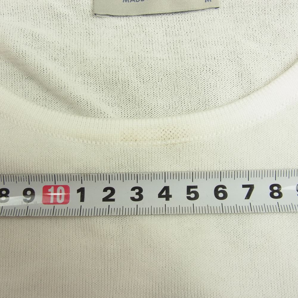 JOHN SMEDLEY ジョンスメドレー コットン クールネック ニット Tシャツ ホワイト系 M【中古】
