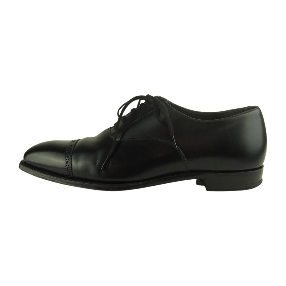 CROCKETT&JONES クロケットアンドジョーンズ BELGRAVE3 ベルグレイブ 25902 ハンドグレードライン パンチド キャップ トゥ シューズ ブラック系 8.5【中古】