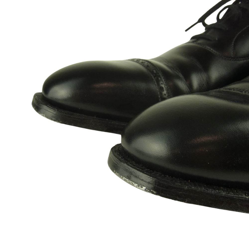CROCKETT&JONES クロケットアンドジョーンズ BELGRAVE3 ベルグレイブ 25902 ハンドグレードライン パンチド キャップ トゥ シューズ ブラック系 8.5【中古】