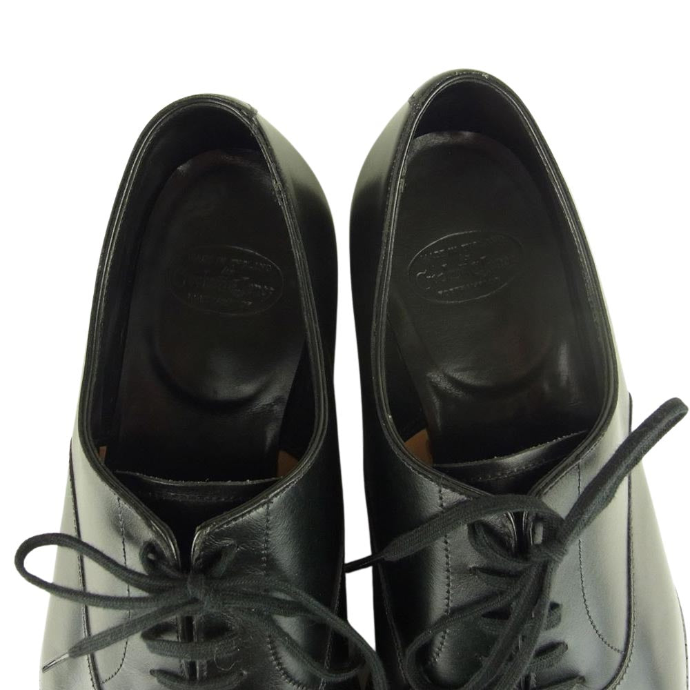 CROCKETT&JONES クロケットアンドジョーンズ BELGRAVE3 ベルグレイブ 25902 ハンドグレードライン パンチド キャップ トゥ シューズ ブラック系 8.5【中古】