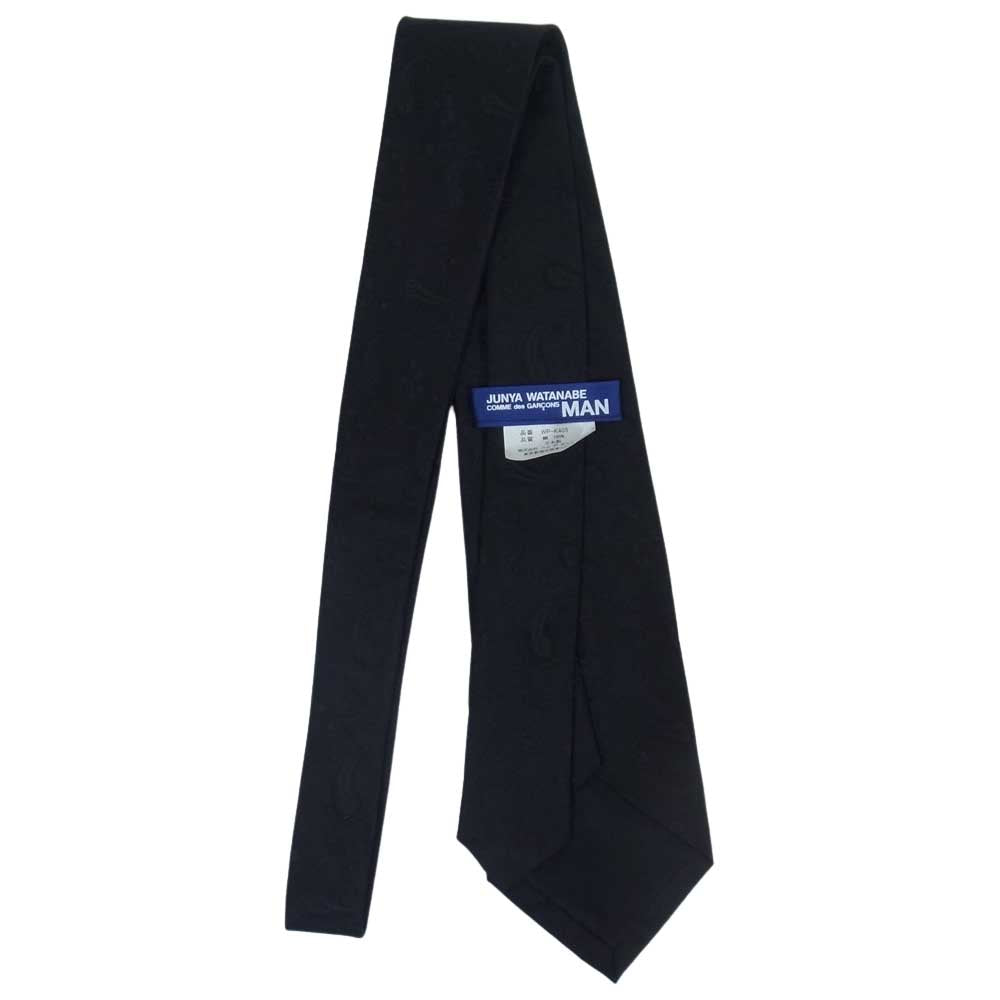 COMME des GARCONS コムデギャルソン JUNYA WATANABE MAN ジュンヤワタナベ WP-K405 ペイズリー柄 ネクタイ ブラック系【美品】【中古】