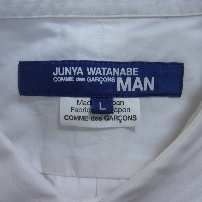 COMME des GARCONS コムデギャルソン JUNYA WATANABE MAN ジュンヤワタナベ WP-B031 AD2015 ドレス 刺繍 シャツ ホワイト系 L【中古】