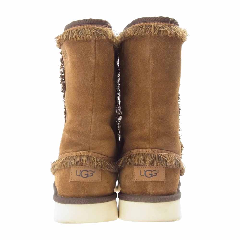 WHITE MOUNTAINEERING ホワイトマウンテニアリング UGG アグ 1101034 RIKI LACE TALL WM リキ レース トール レースアップ ブーツ ブラウン系 US12【美品】【中古】
