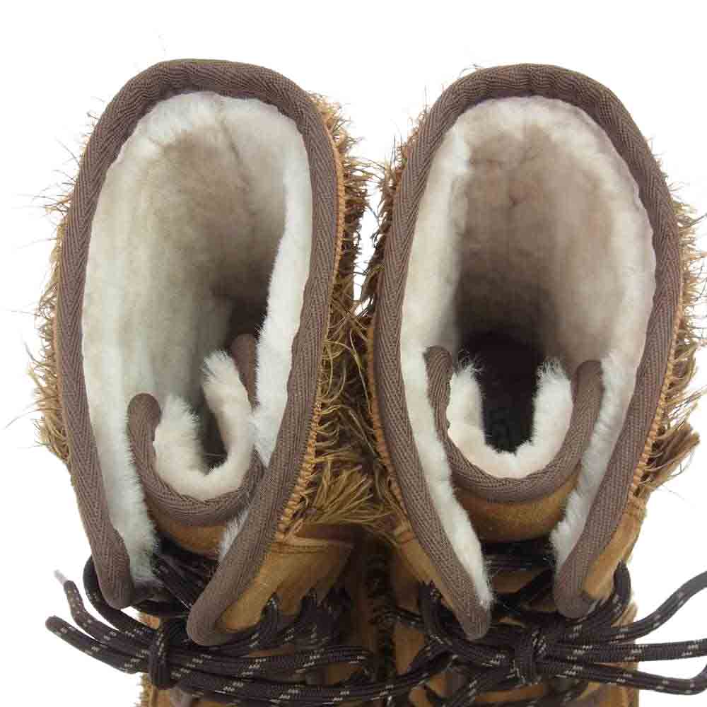 WHITE MOUNTAINEERING ホワイトマウンテニアリング UGG アグ 1101034 RIKI LACE TALL WM リキ レース トール レースアップ ブーツ ブラウン系 US12【美品】【中古】