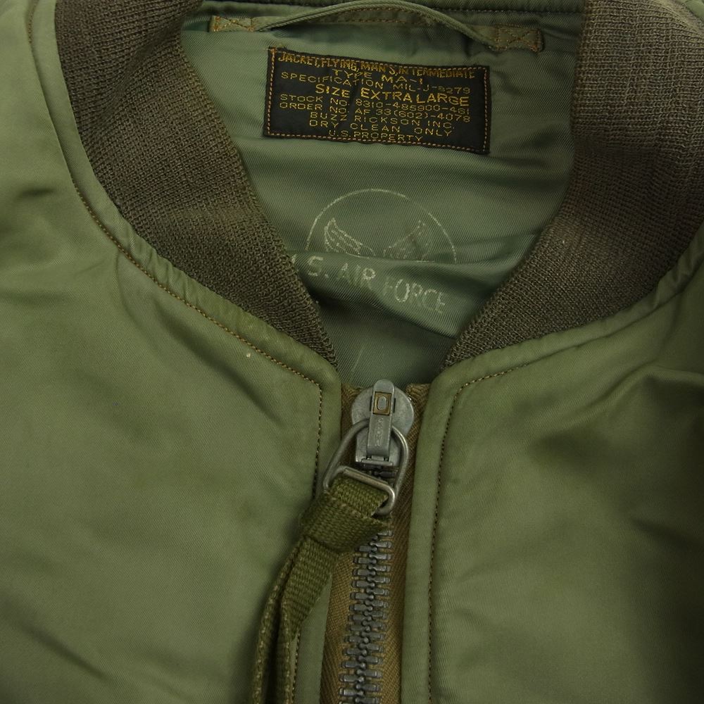 Buzz Rickson's バズリクソンズ M13411 M品番 8310-485900-461 MA-1 ミリタリー フライト ジャケット カーキ系 XL【中古】