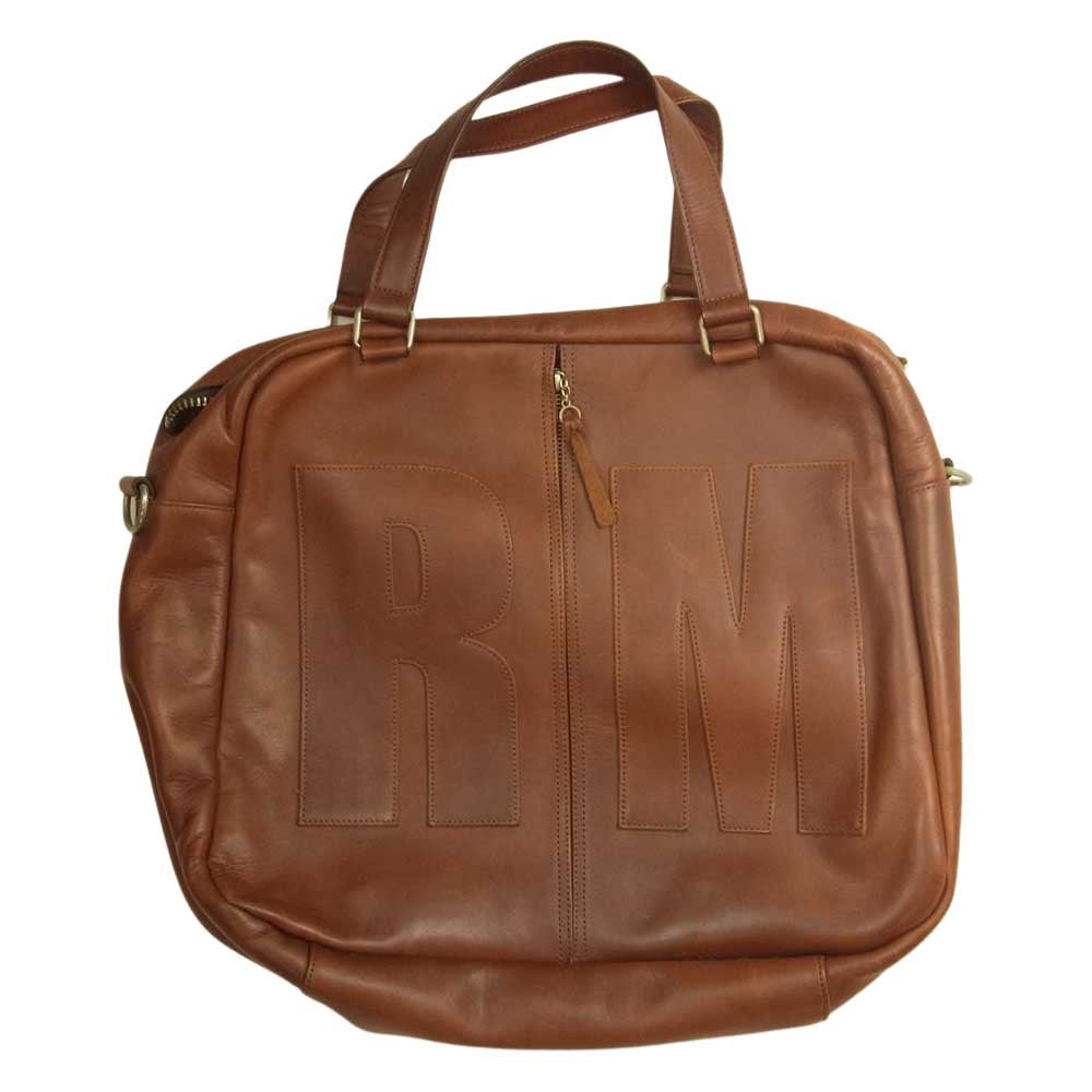 REDMOON レッドムーン 2WAY RM レザー ショルダー センタージップ ブリーフケース バッグ ブラウン系【中古】