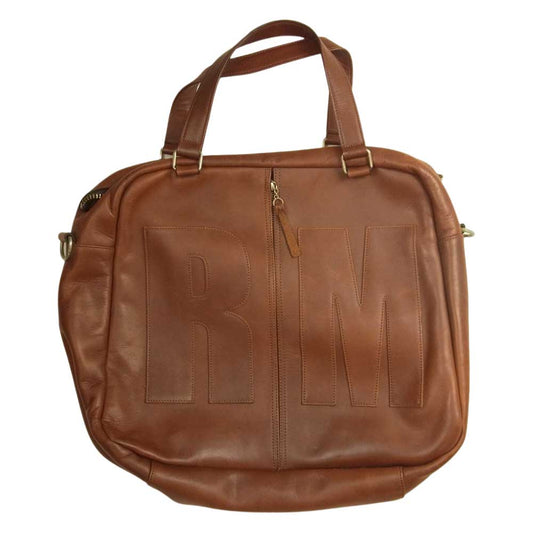 REDMOON レッドムーン 2WAY RM レザー ショルダー センタージップ ブリーフケース バッグ ブラウン系【中古】
