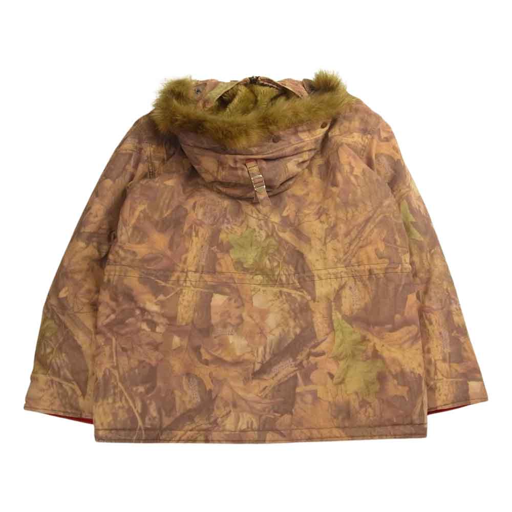 Supreme シュプリーム 19AW Spellout N-3B Parka 迷彩 カモ柄 スペルアウト N3B パーカー ブラウン系 S【極上美品】【中古】