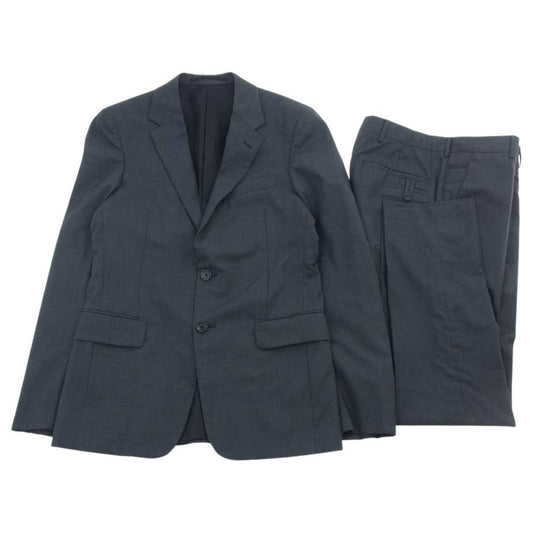 PRADA プラダ スーツ セットアップ テーラード ジャケット シングル パンツ スラックス グレー 46R【中古】