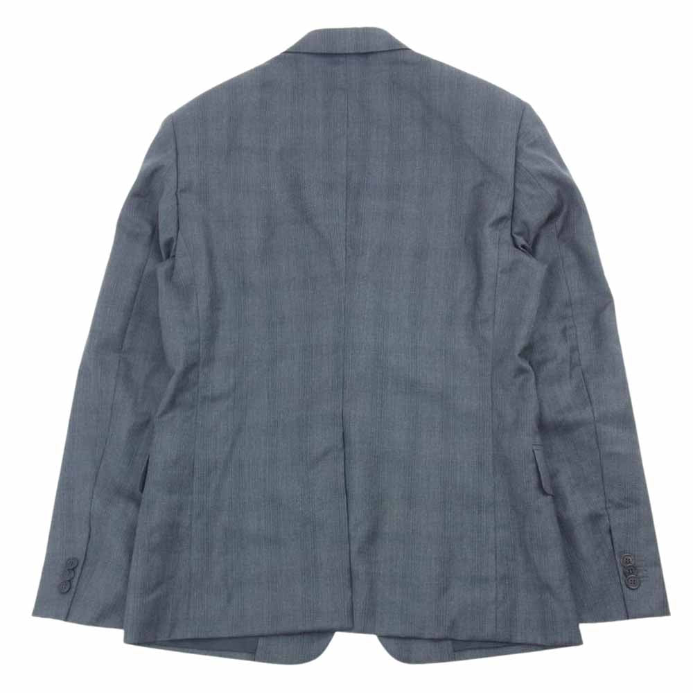 PRADA プラダ スーツ セットアップ テーラード ジャケット シングル パンツ スラックス チェック グレー系 46R【中古】