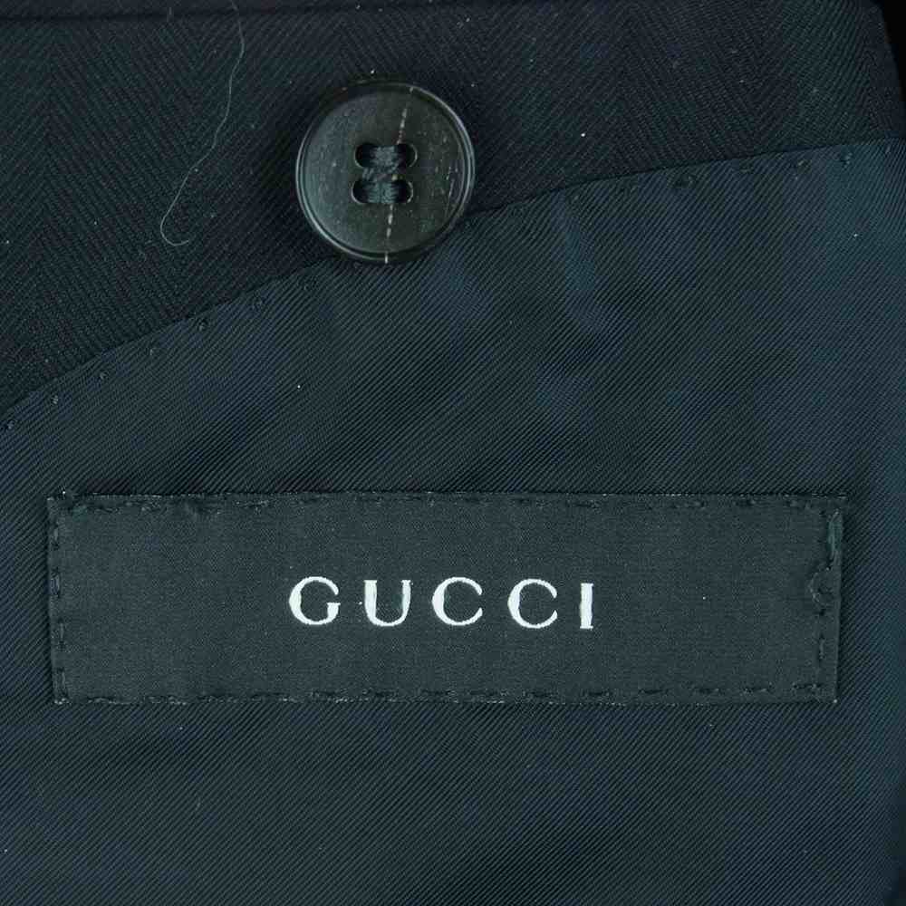GUCCI グッチ CTX75907G コットン テーラード ジャケット イタリア製 ブラック系 44R【中古】