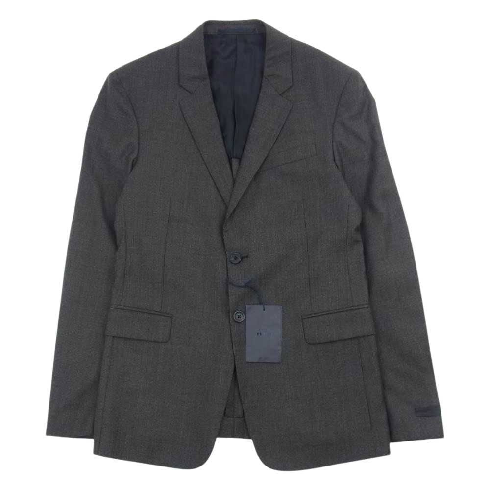 PRADA プラダ 2B スーツ セットアップ シングル ブラウン ダークブラウン系 46R【中古】