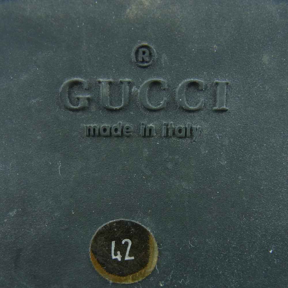 GUCCI グッチ 114 0257 0 スエード レザー チャッカ ブーツ イタリア製 ダークブラウン系 42 42 E【中古】